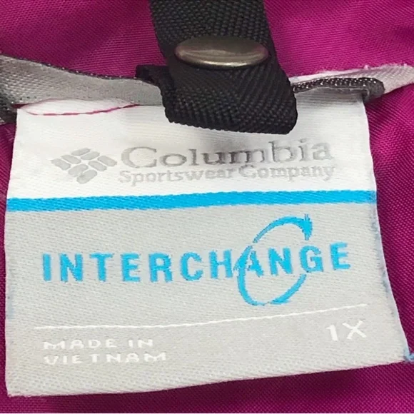 Columbia Women's Black & Hot Pink Interchange Jacket Size 1X - Picture 4 of 15